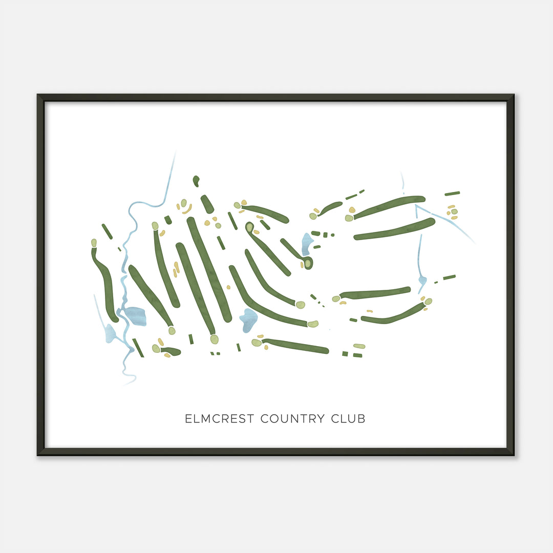 Print of Elmcrest Country Club Modern Map