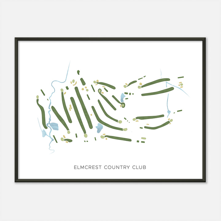 Print of Elmcrest Country Club Modern Map