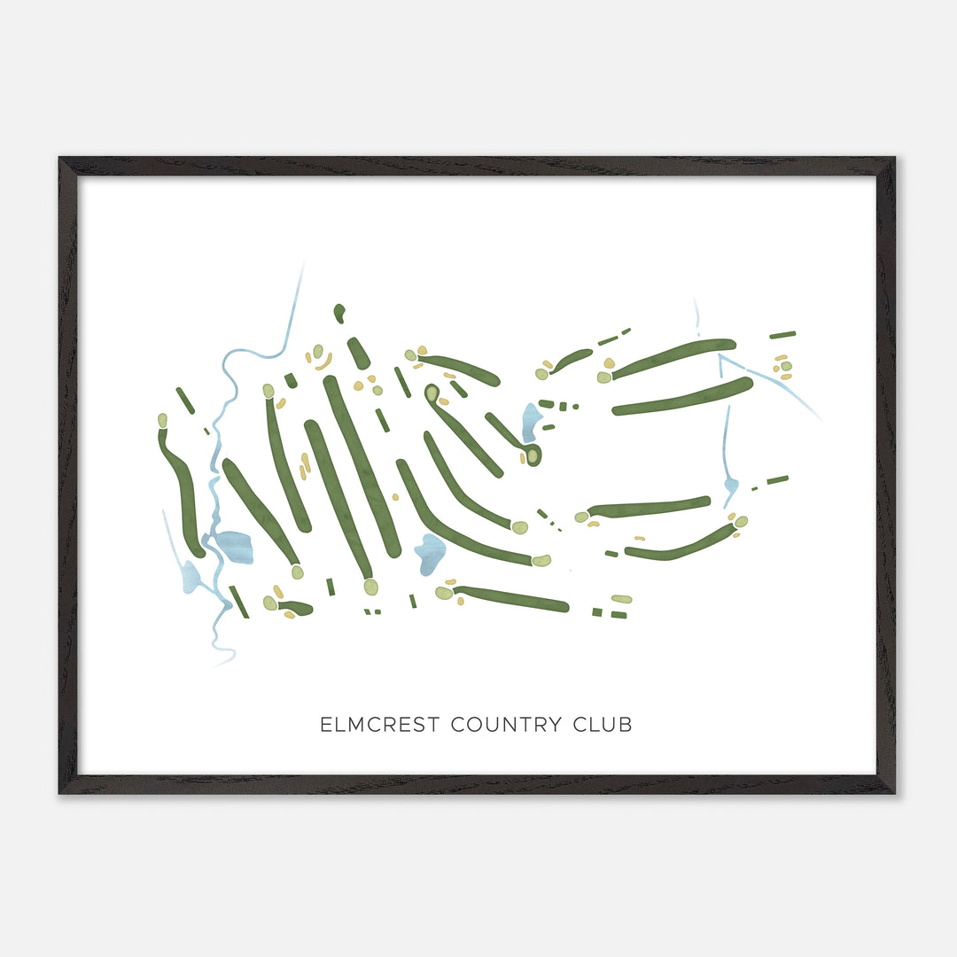 Print of Elmcrest Country Club Modern Map