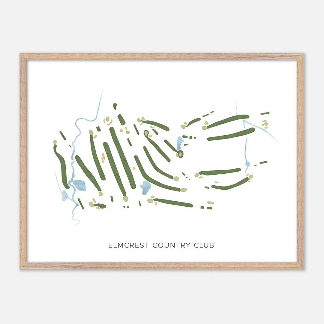 Print of Elmcrest Country Club Modern Map