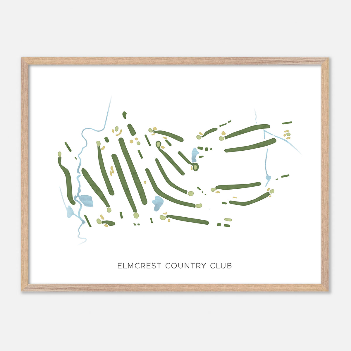 Print of Elmcrest Country Club Modern Map
