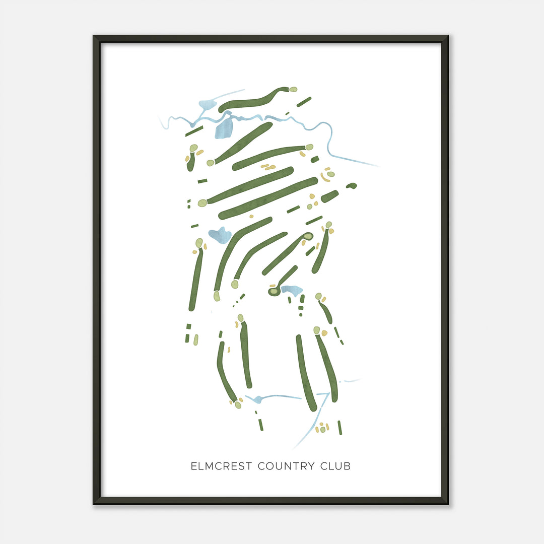 Print of Elmcrest Country Club Modern Map