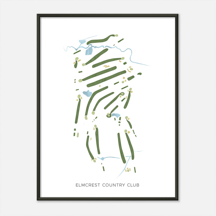 Print of Elmcrest Country Club Modern Map