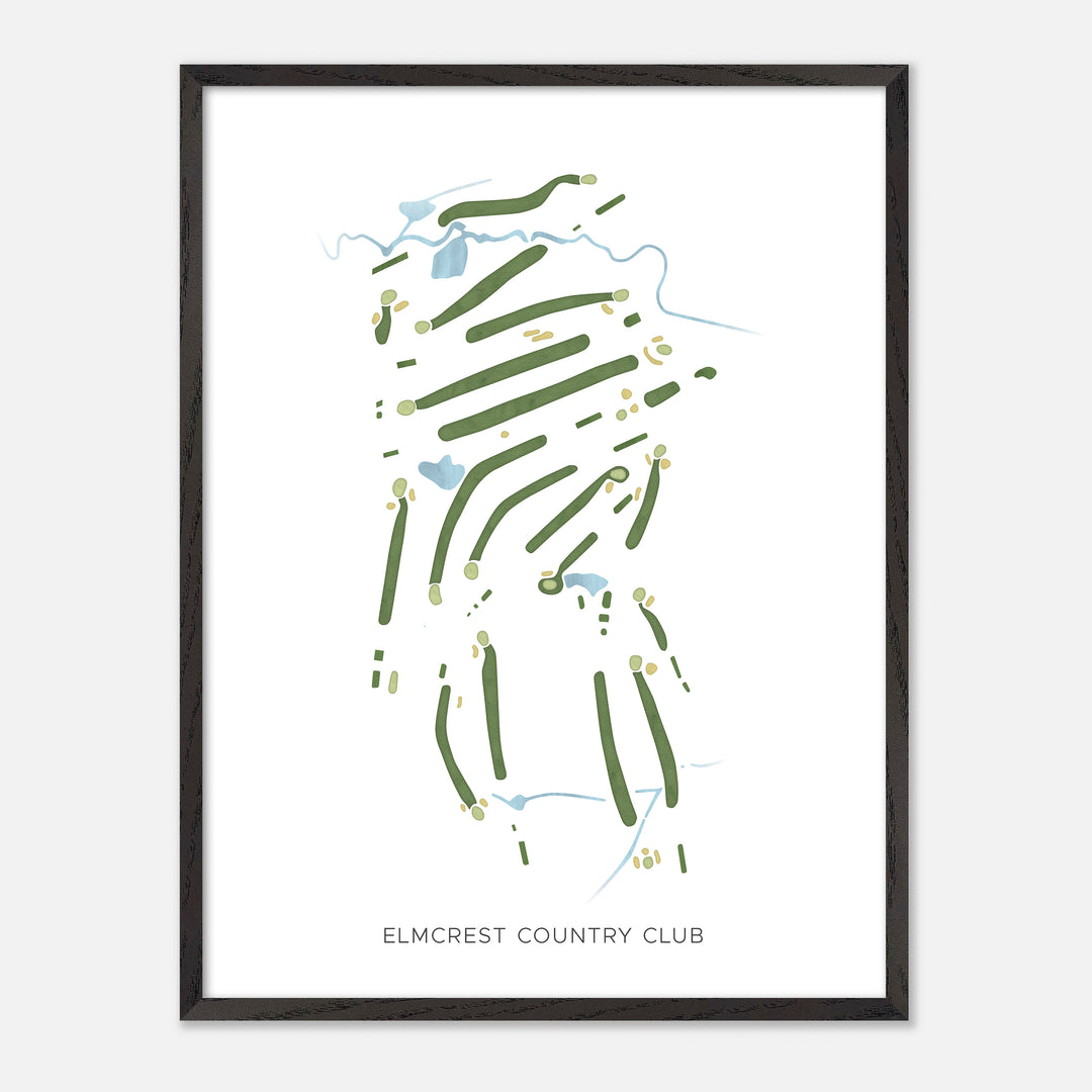 Print of Elmcrest Country Club Modern Map