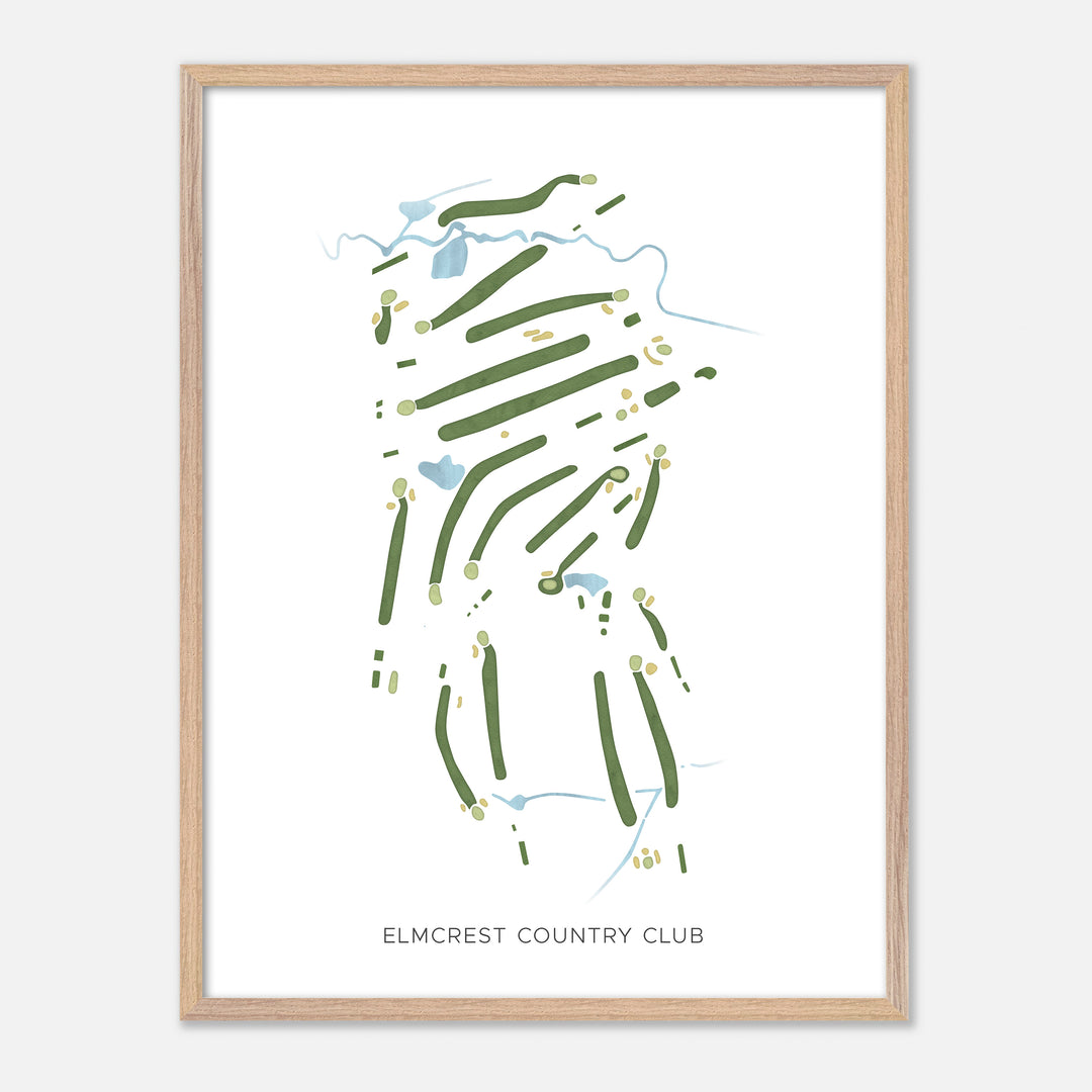 Print of Elmcrest Country Club Modern Map