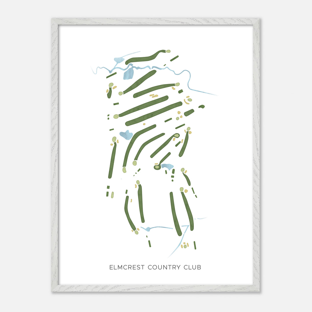 Print of Elmcrest Country Club Modern Map