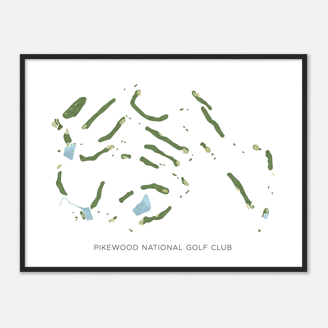 Print of Pikewood National Golf Club Modern Map