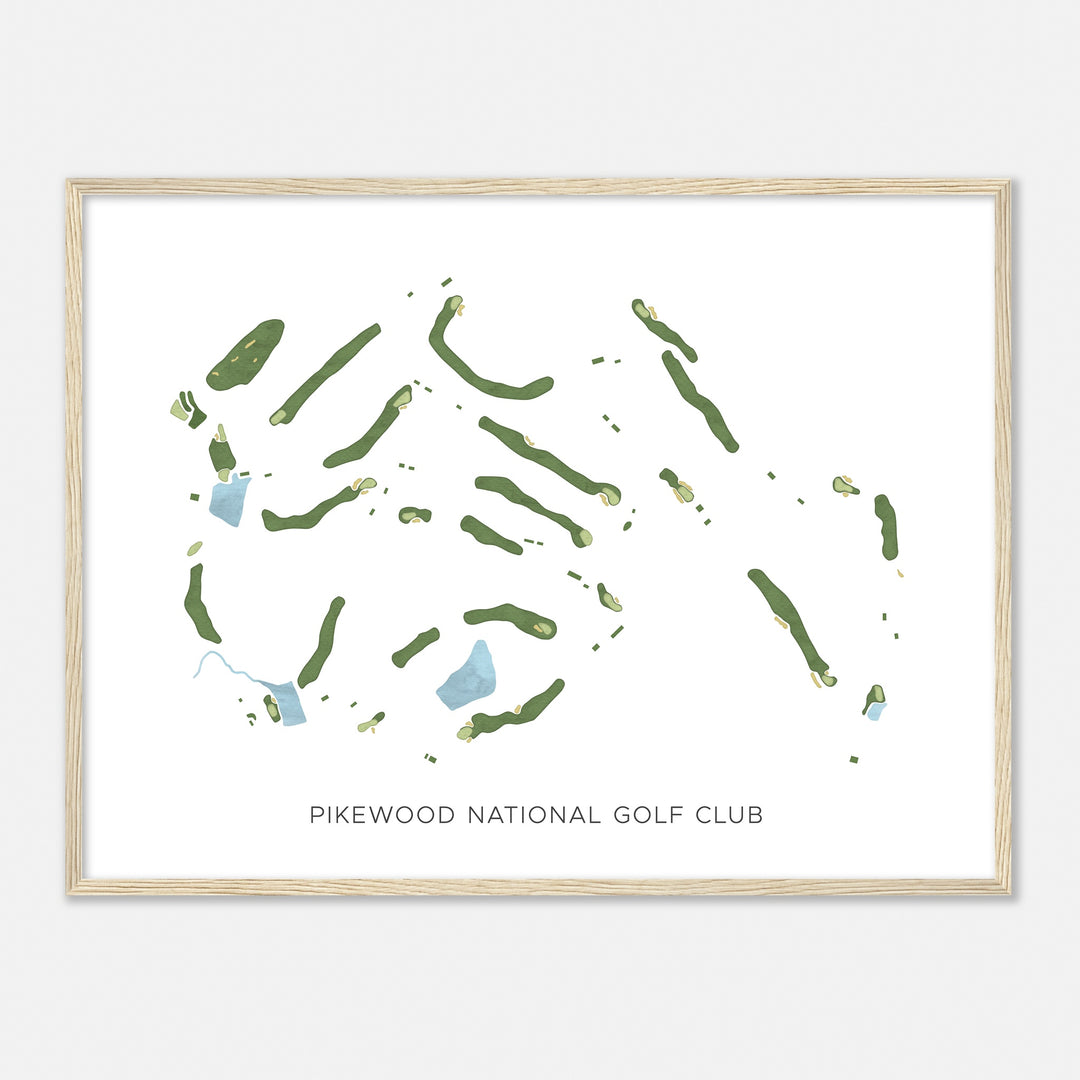 Print of Pikewood National Golf Club Modern Map