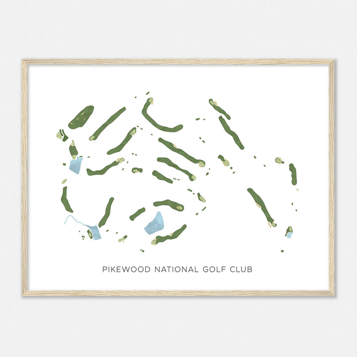 Print of Pikewood National Golf Club Modern Map