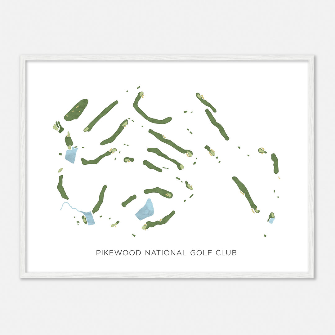 Print of Pikewood National Golf Club Modern Map