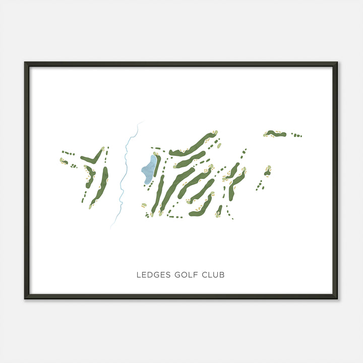 Print of Ledges Golf Club Modern Map