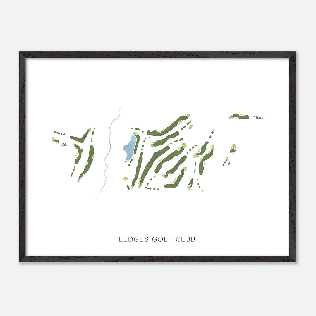 Print of Ledges Golf Club Modern Map