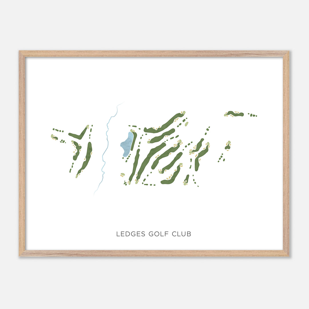 Print of Ledges Golf Club Modern Map