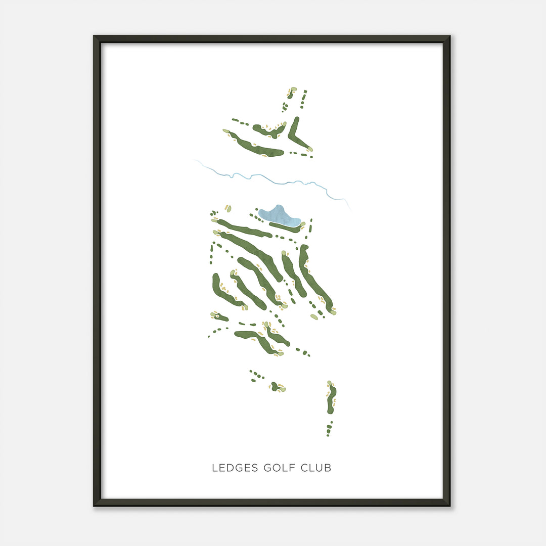 Print of Ledges Golf Club Modern Map
