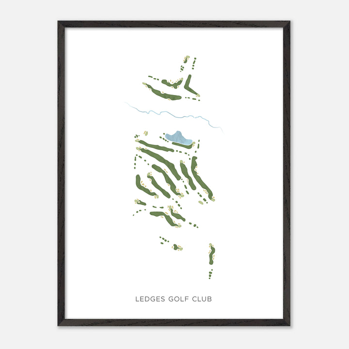 Print of Ledges Golf Club Modern Map