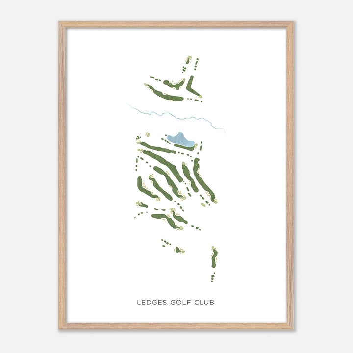 Print of Ledges Golf Club Modern Map
