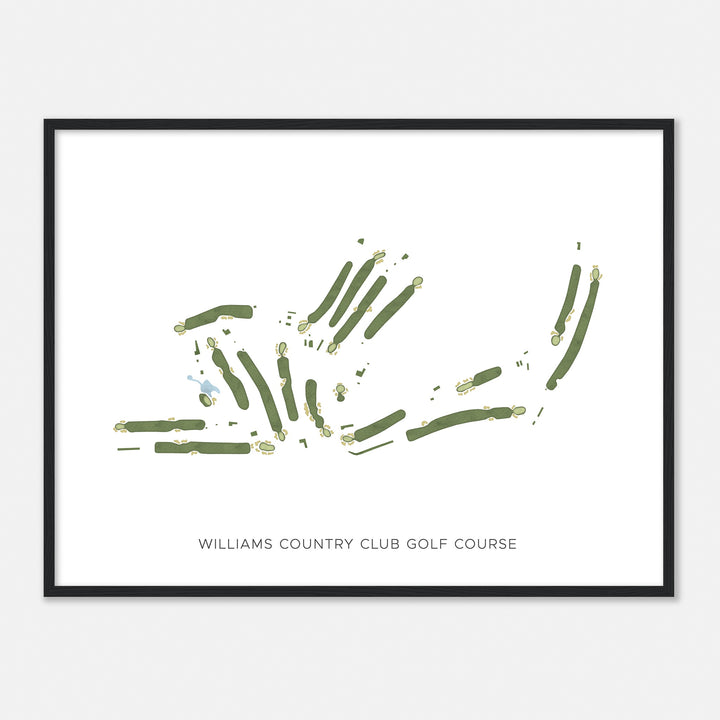 Print of Williams Country Club Golf Course Modern Map