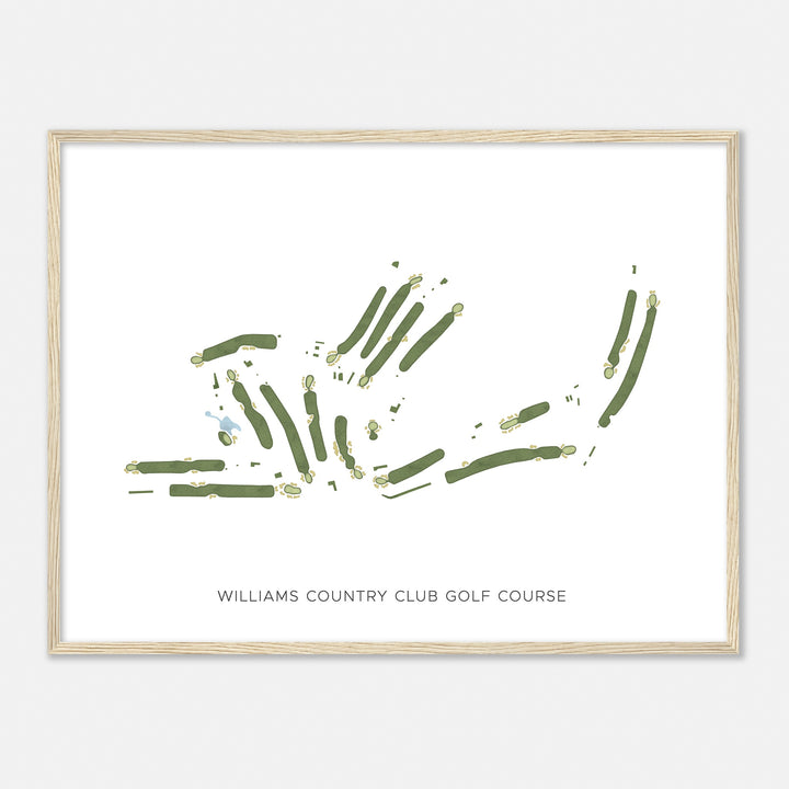 Print of Williams Country Club Golf Course Modern Map