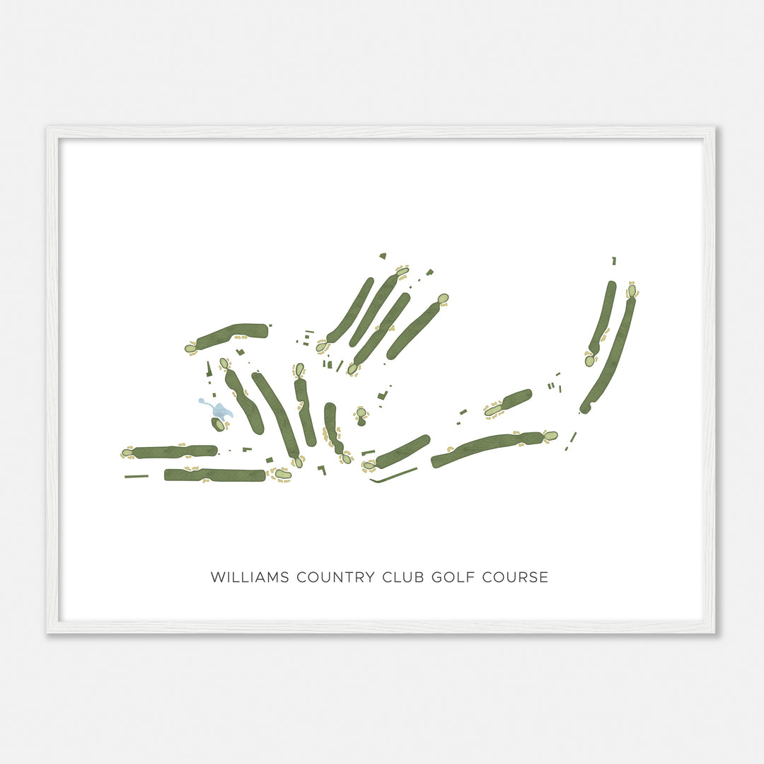 Print of Williams Country Club Golf Course Modern Map