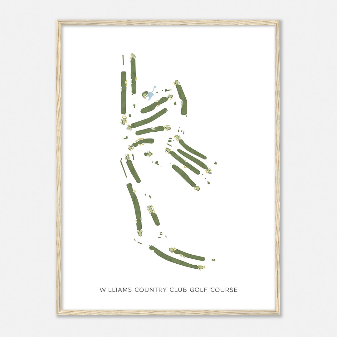 Print of Williams Country Club Golf Course Modern Map