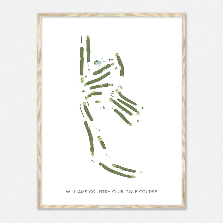 Print of Williams Country Club Golf Course Modern Map