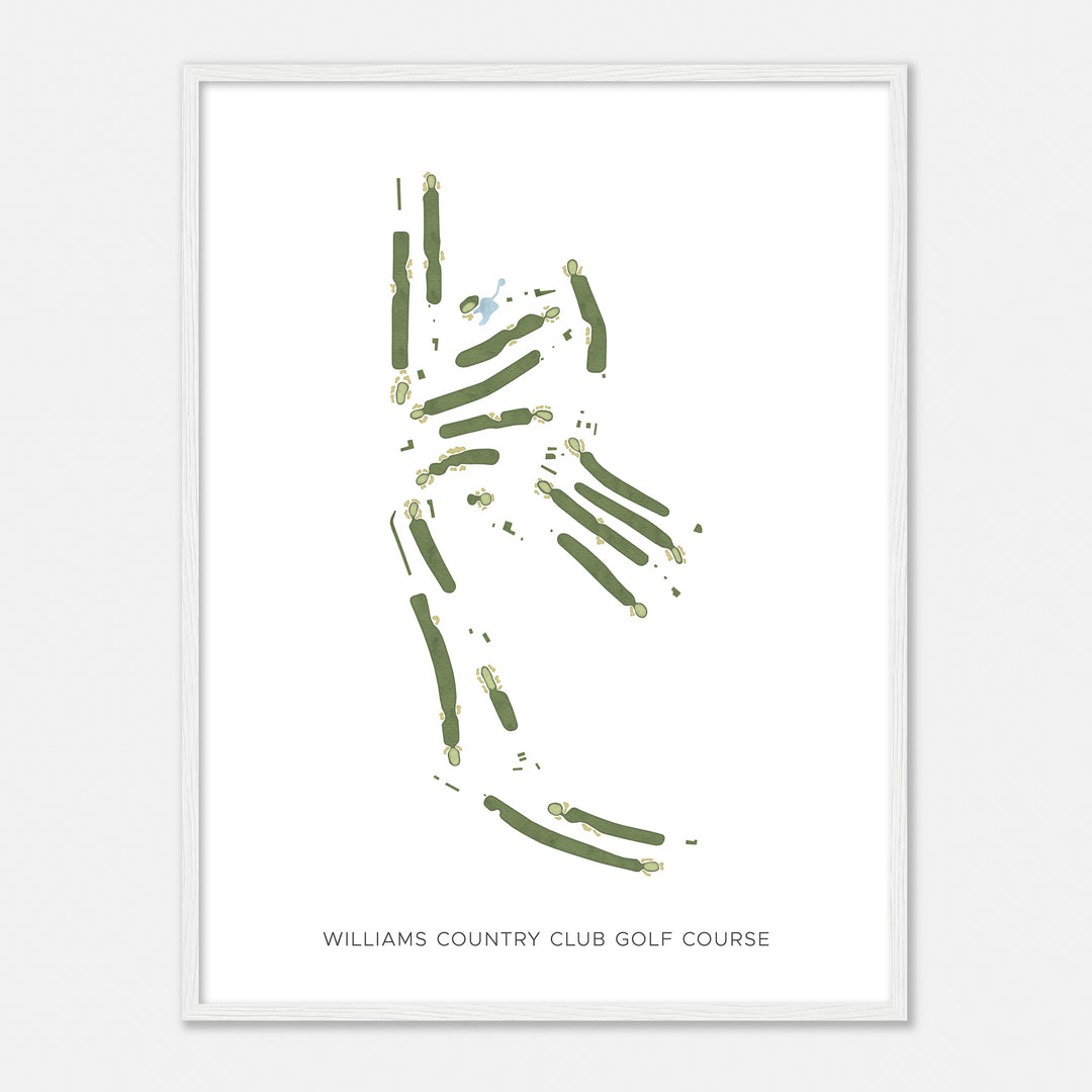 Print of Williams Country Club Golf Course Modern Map