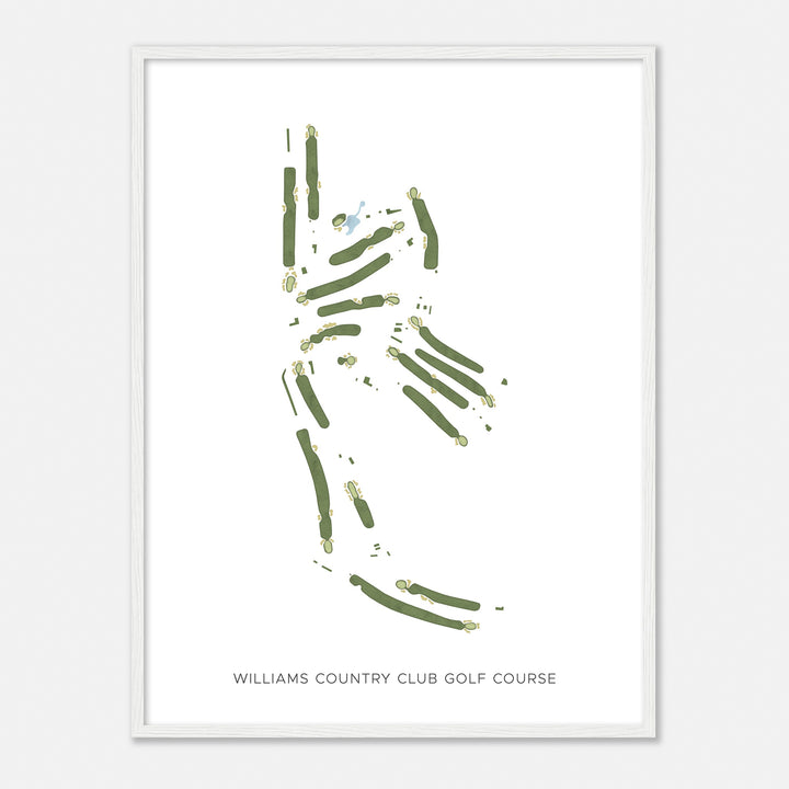 Print of Williams Country Club Golf Course Modern Map