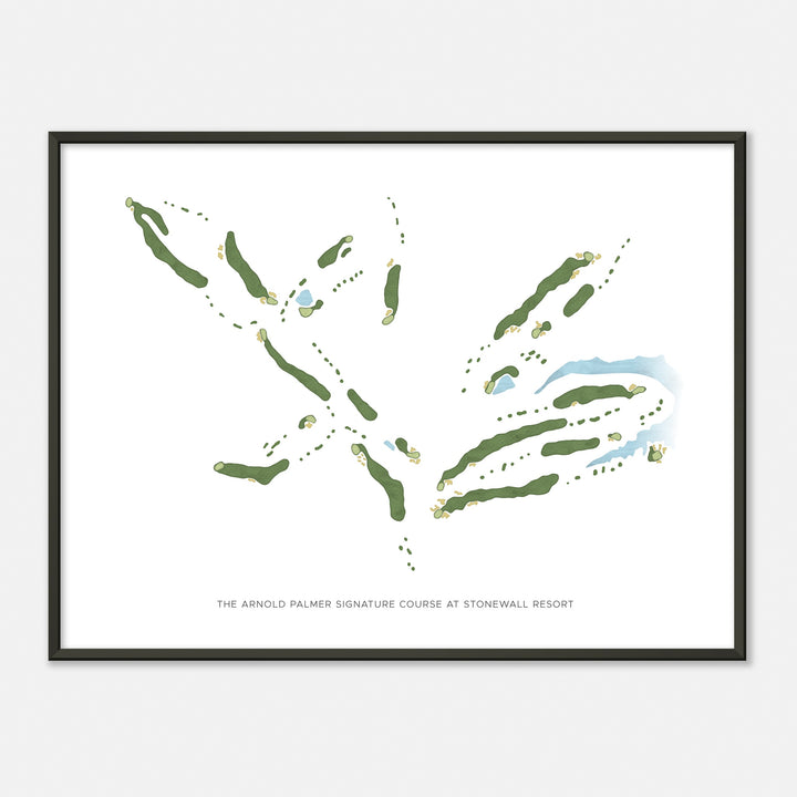 Print of The Arnold Palmer Signature Course At Stonewall Resort Modern Map