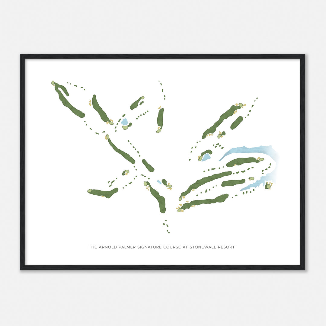 Print of The Arnold Palmer Signature Course At Stonewall Resort Modern Map