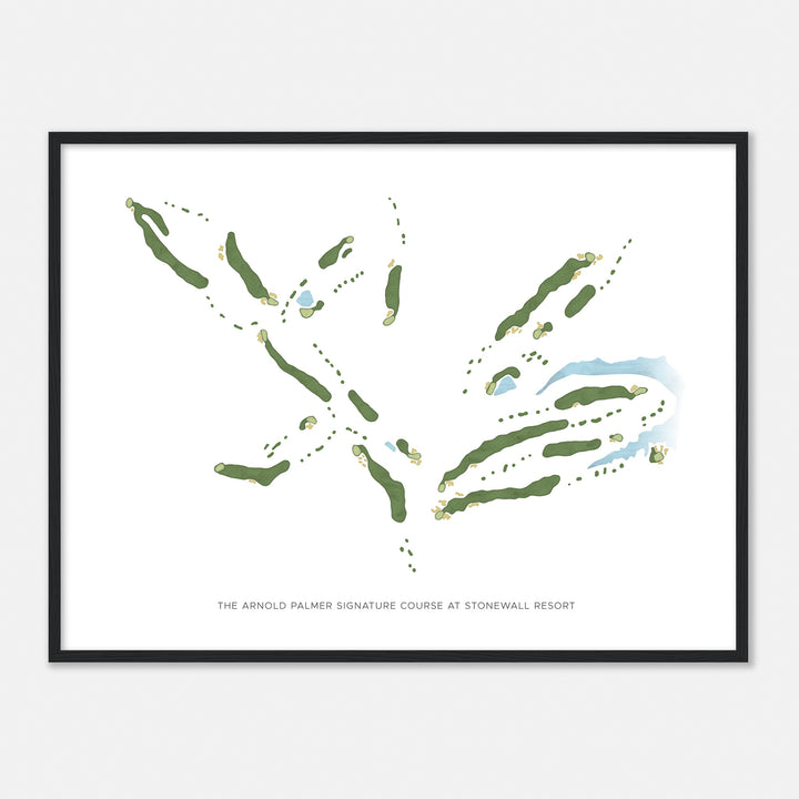 Print of The Arnold Palmer Signature Course At Stonewall Resort Modern Map