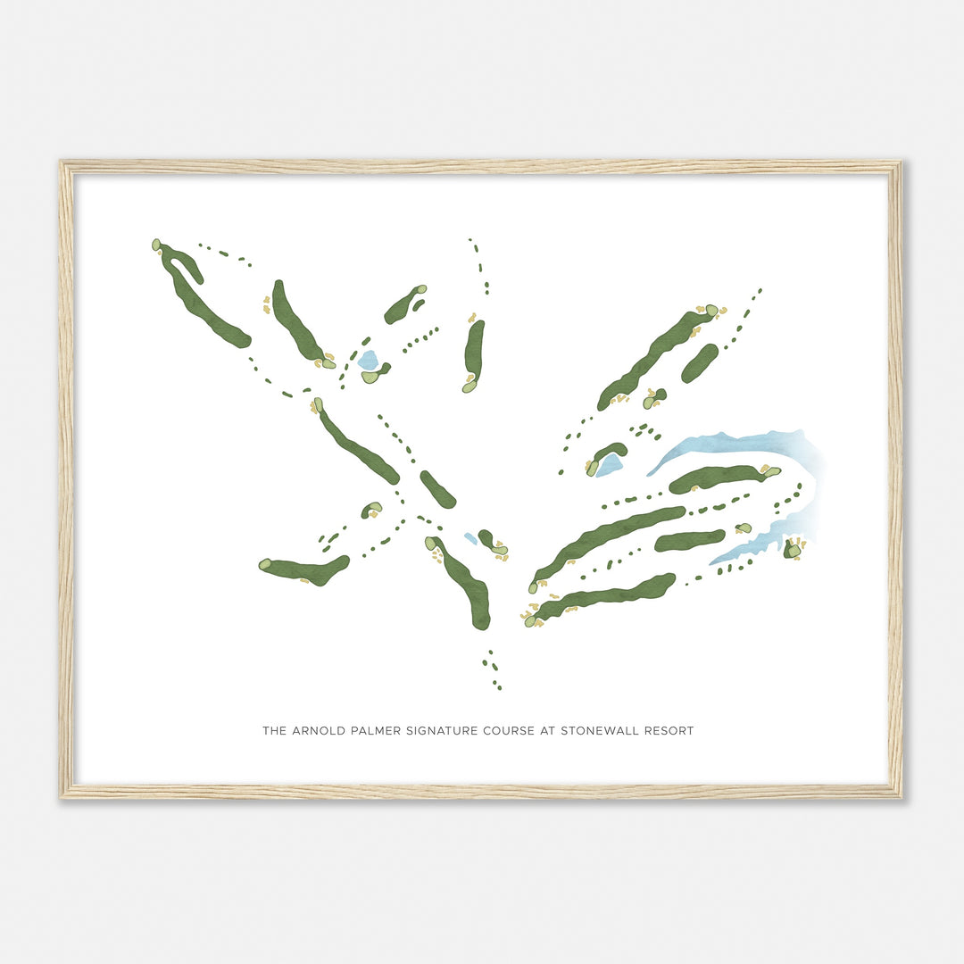 Print of The Arnold Palmer Signature Course At Stonewall Resort Modern Map