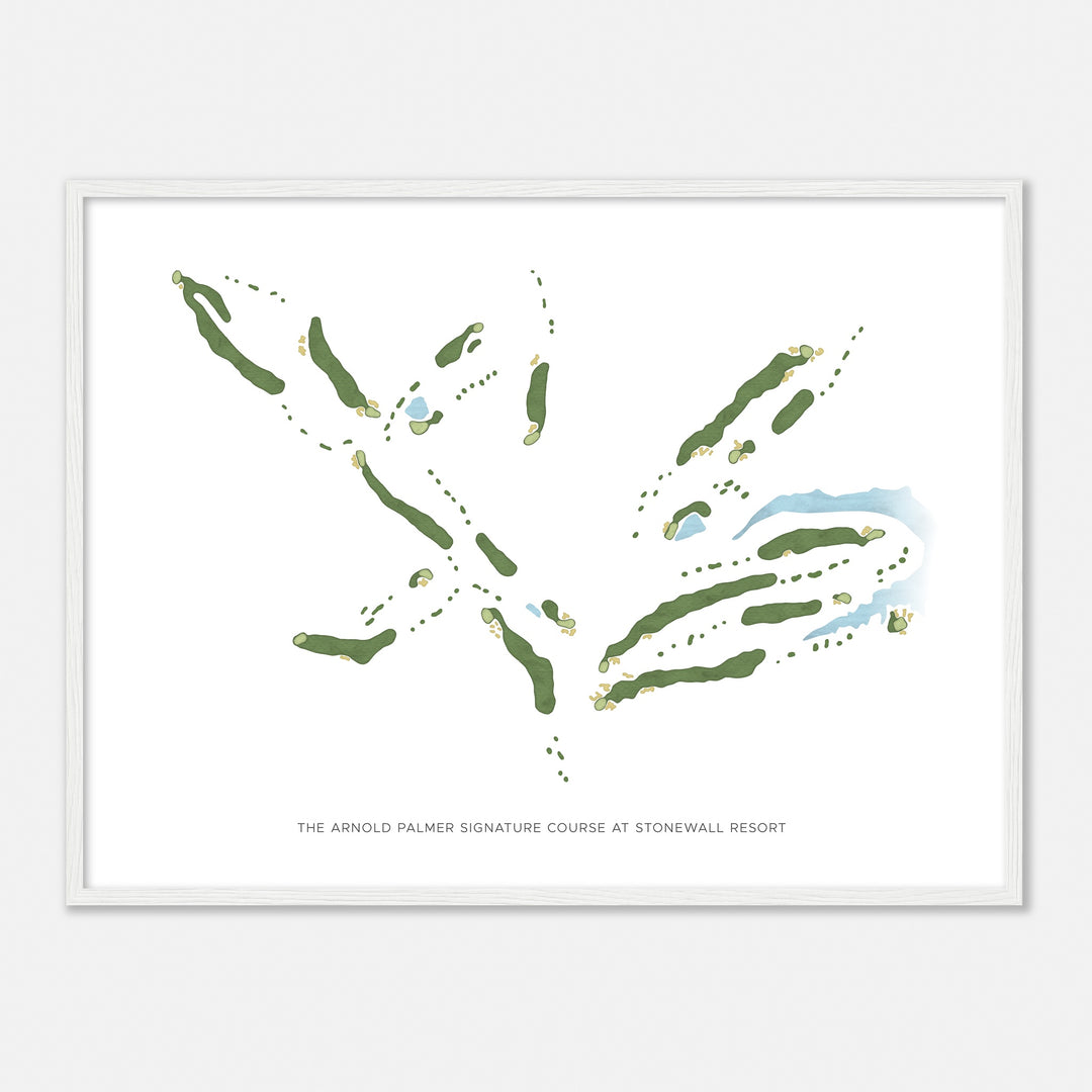 Print of The Arnold Palmer Signature Course At Stonewall Resort Modern Map