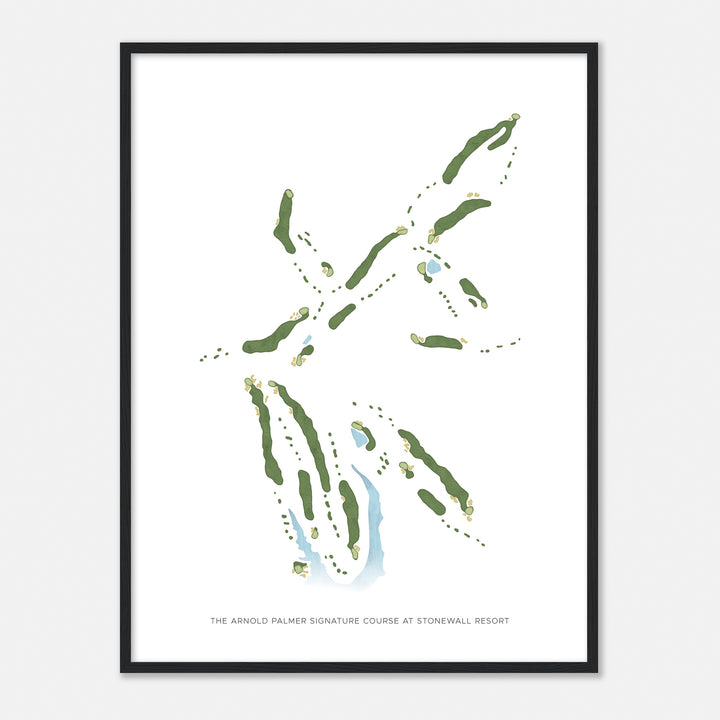 Print of The Arnold Palmer Signature Course At Stonewall Resort Modern Map