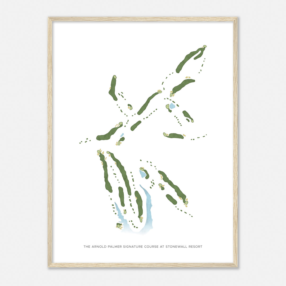 Print of The Arnold Palmer Signature Course At Stonewall Resort Modern Map