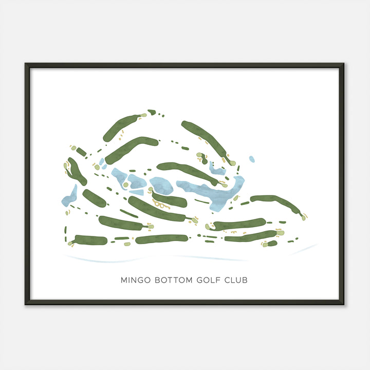 Print of Mingo Bottom Golf Club Modern Map