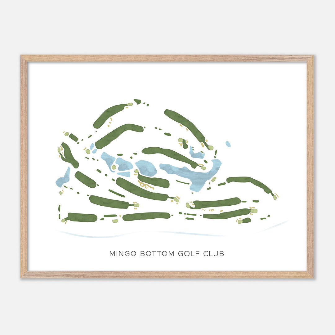 Print of Mingo Bottom Golf Club Modern Map