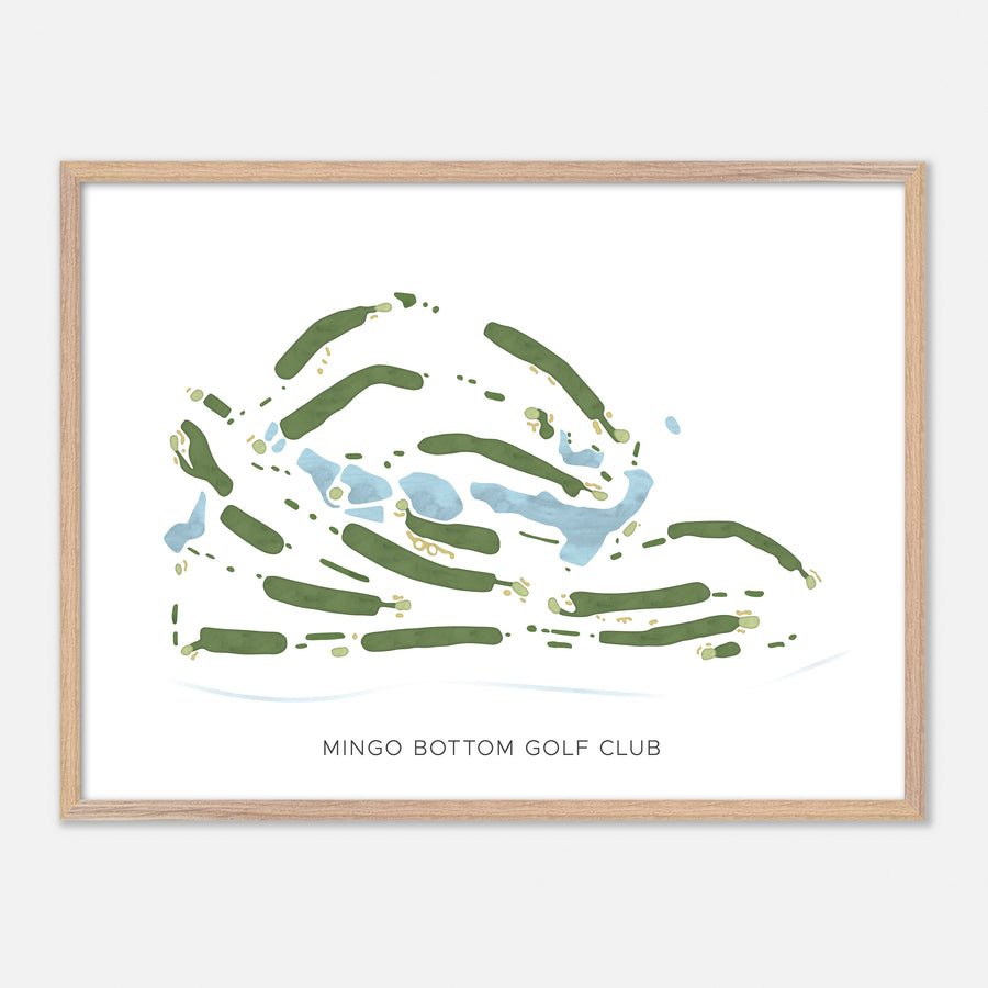 Print of Mingo Bottom Golf Club Modern Map