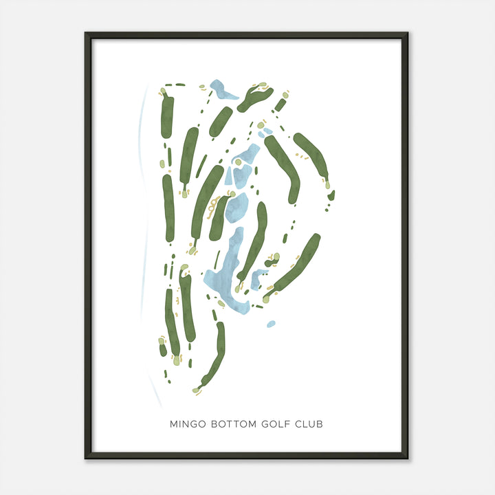 Print of Mingo Bottom Golf Club Modern Map