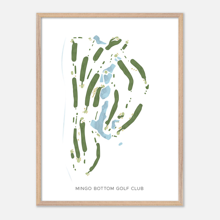 Print of Mingo Bottom Golf Club Modern Map