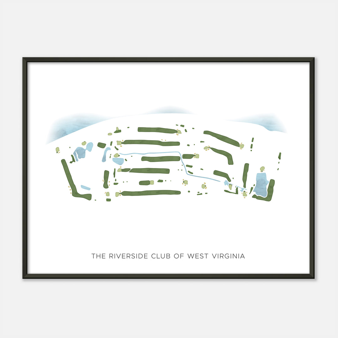 Print of The Riverside Club Of West Virginia Modern Map