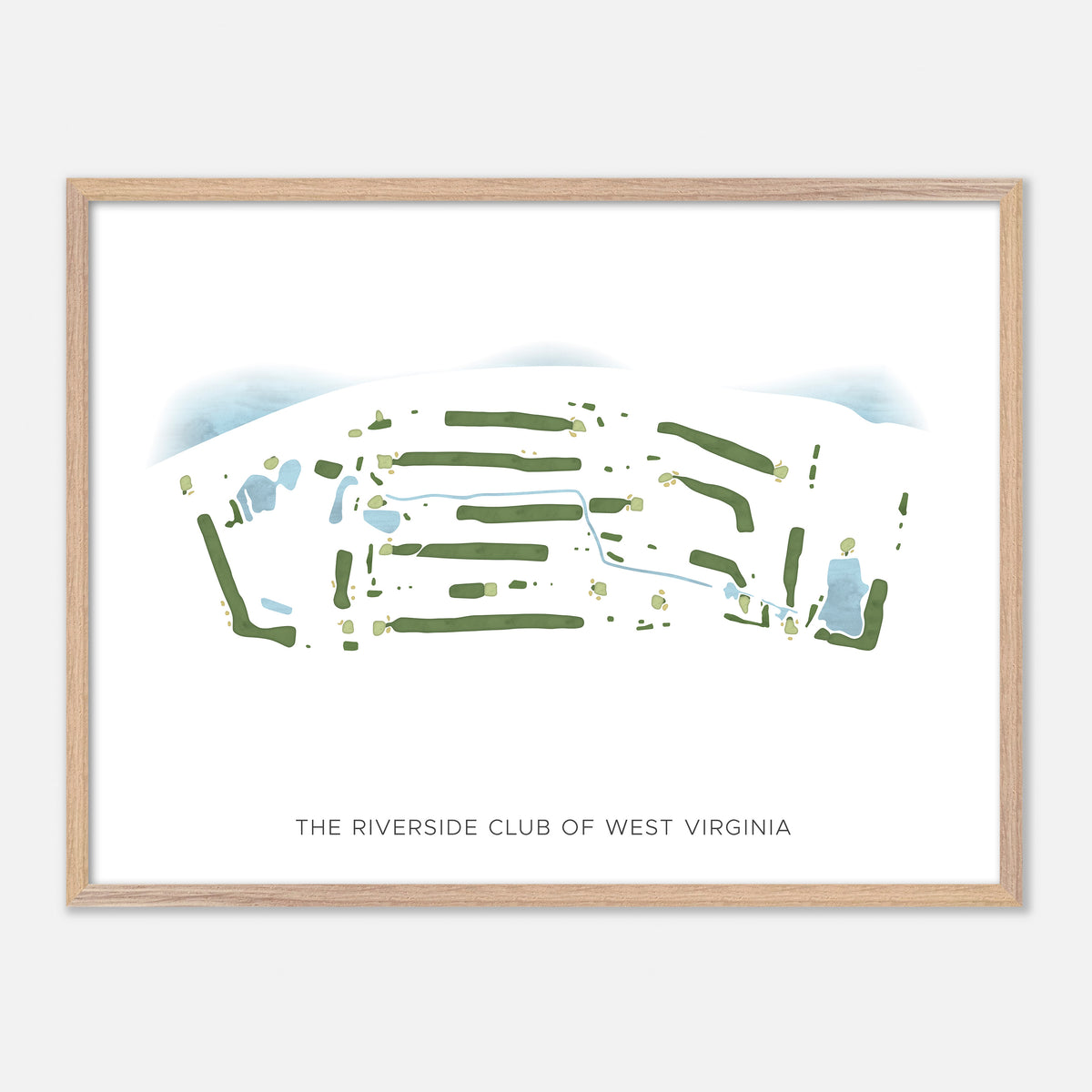 Print of The Riverside Club Of West Virginia Modern Map