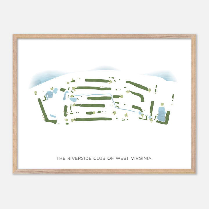 Print of The Riverside Club Of West Virginia Modern Map