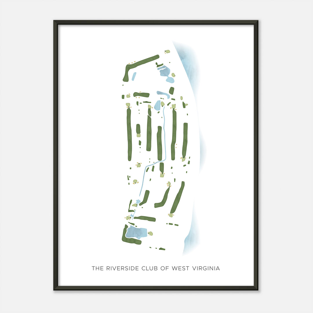 Print of The Riverside Club Of West Virginia Modern Map