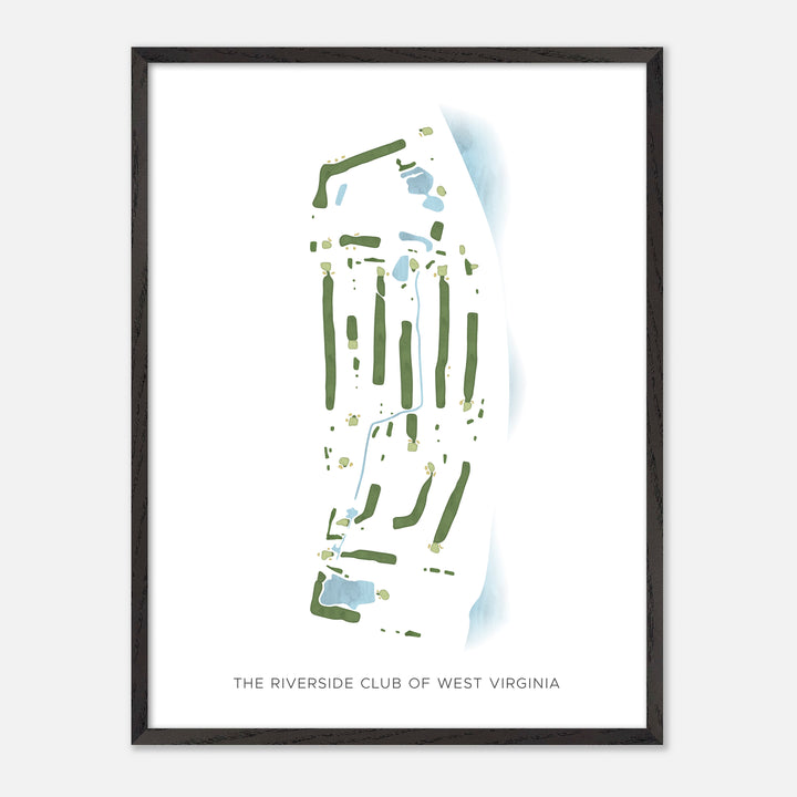 Print of The Riverside Club Of West Virginia Modern Map