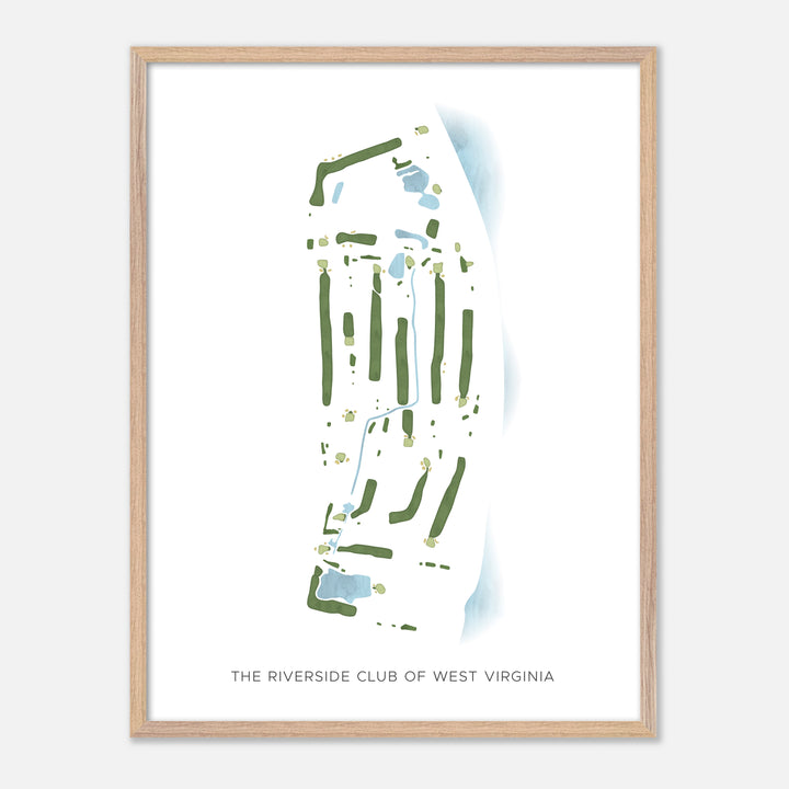 Print of The Riverside Club Of West Virginia Modern Map