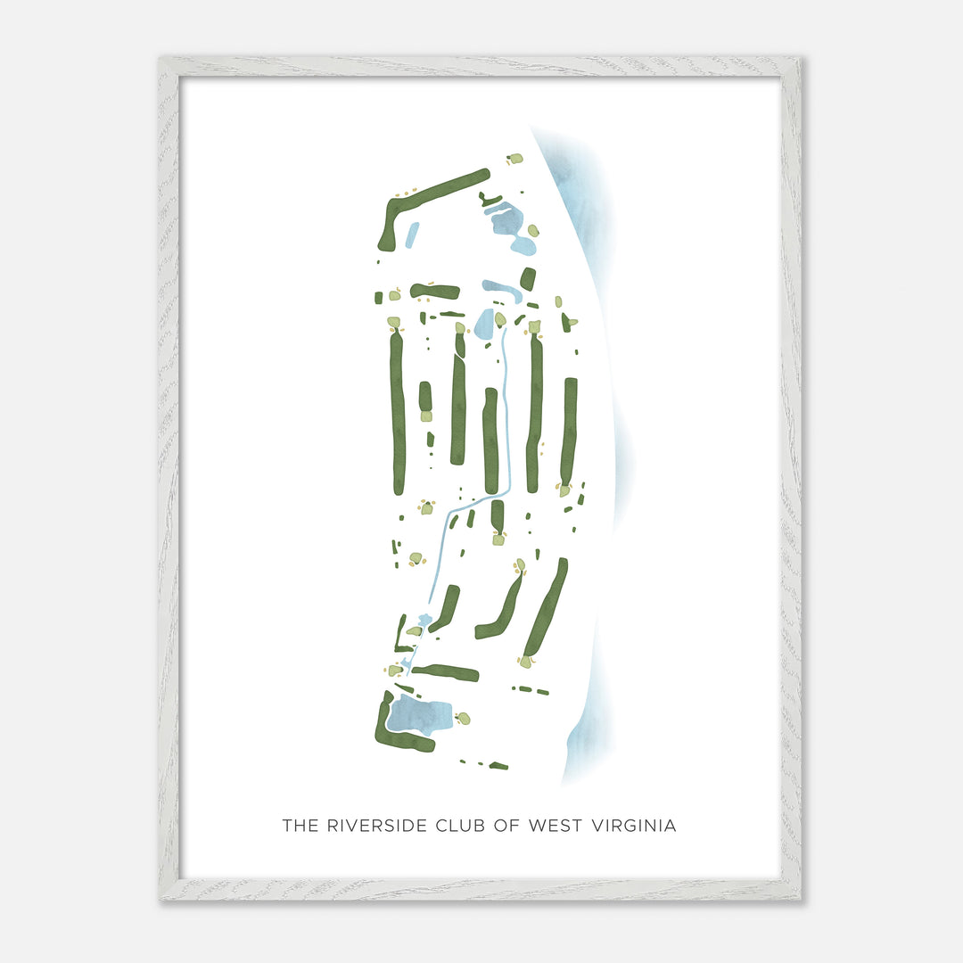 Print of The Riverside Club Of West Virginia Modern Map