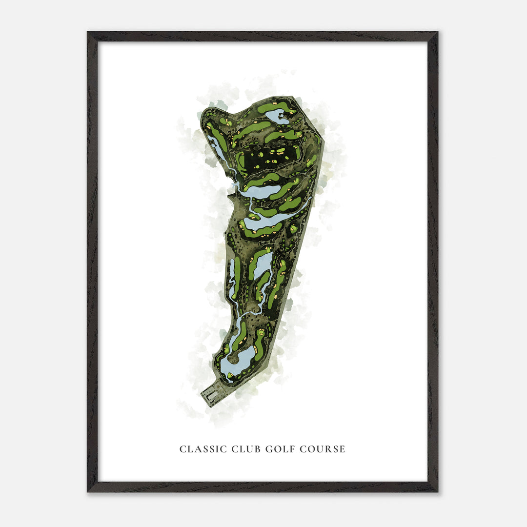 Print of Classic Club Golf Course Classic Map