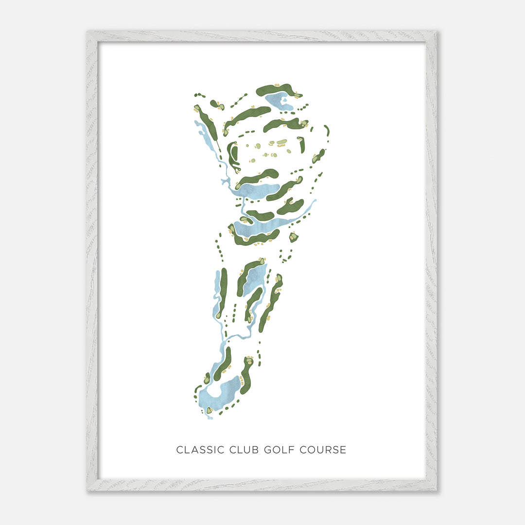 Print of Classic Club Golf Course Modern Map