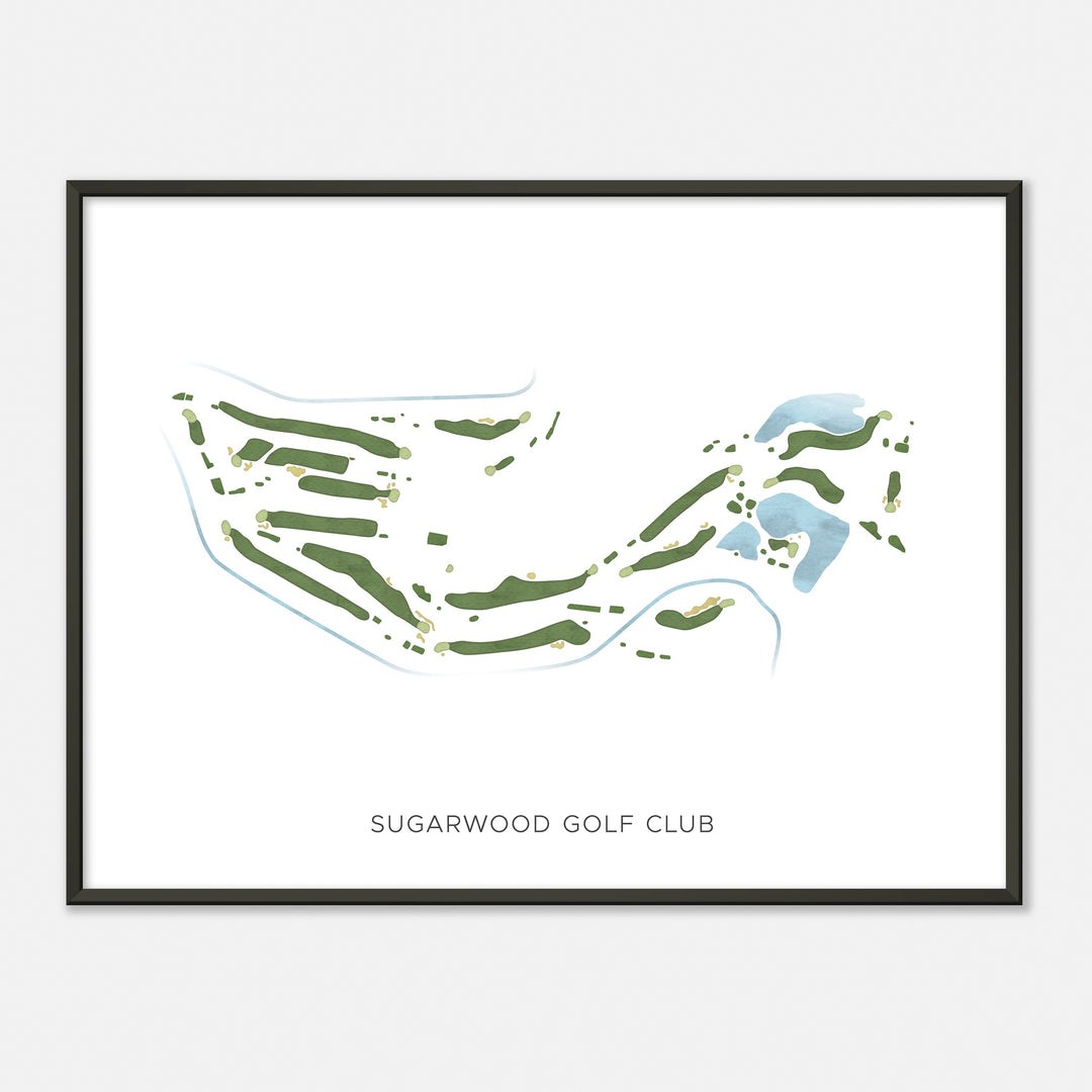 Print of Sugarwood Golf Club Modern Map