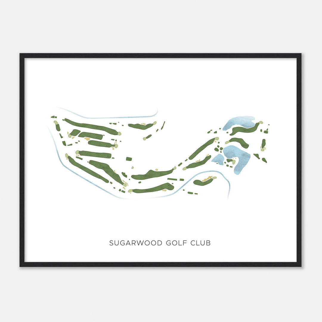 Print of Sugarwood Golf Club Modern Map